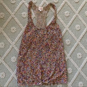 SUPER CUTE Parker multicolored sequin tank